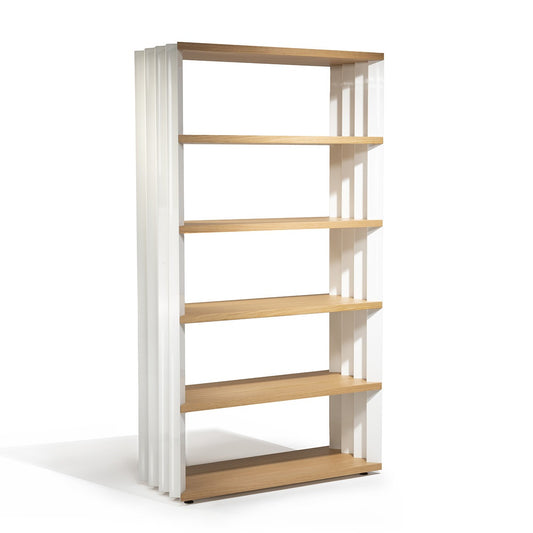 Z24 High Bookcase | Talc Polished Painted Steel Frame