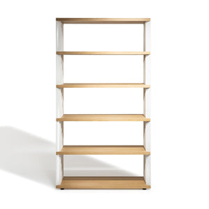 Z24 High Bookcase | Talc Polished Painted Steel Frame