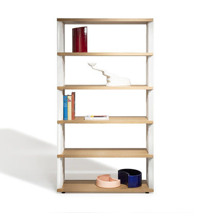 Z24 High Bookcase | Talc Polished Painted Steel Frame