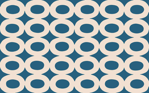 Chains Rug by Eley Kishimoto in Cream and Blue
