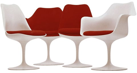 Side and Arm Chairs of the Tulip Collection by Eero Saarinen for Knoll Studio Side and Arm Chairs of the Tulip Collection by Eero Saarinen for Knoll Studio