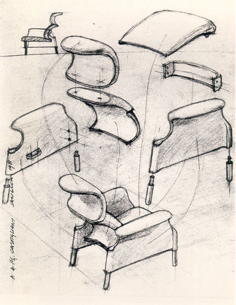 Sketches for Sanluca by the Castiglioni brothers