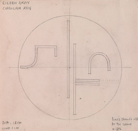 Design for a Circular Rug - Eileen Gray 