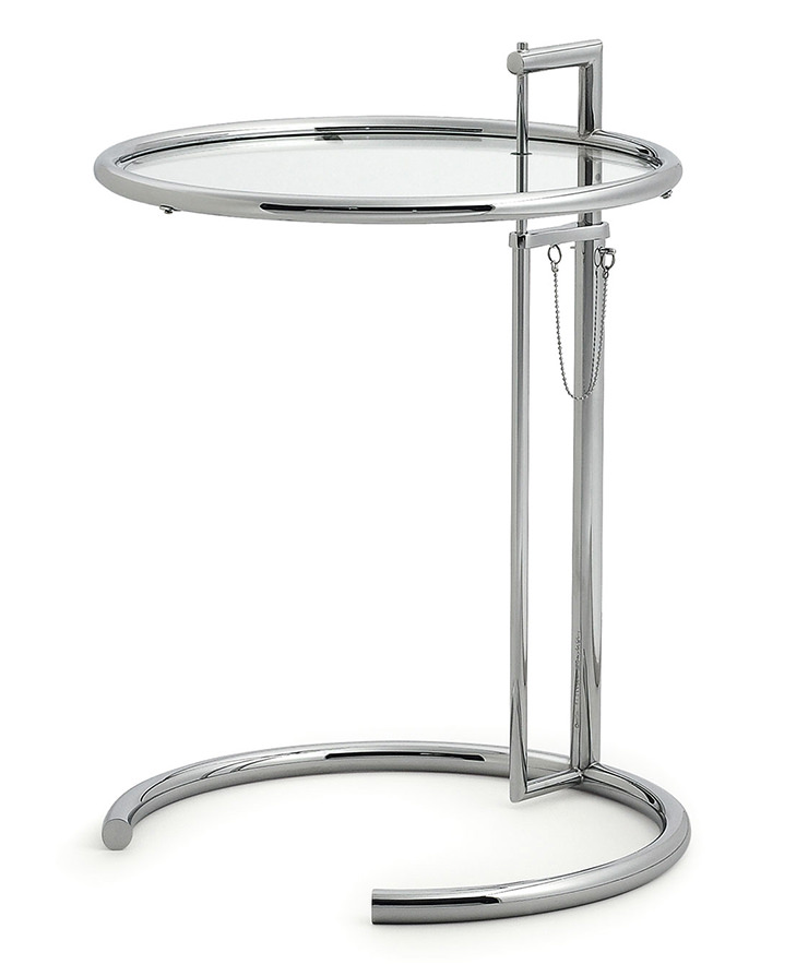 E1027 side table chrome Eileen Gray Aram Designs