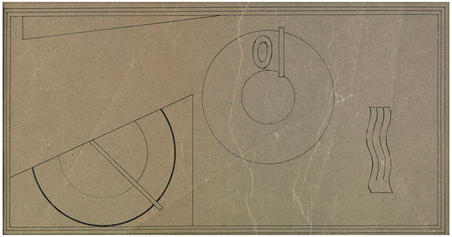 Eileen Gray drawing for Blue Marine