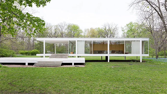 The Edith Farnsworth House, by Mies van der Rohe