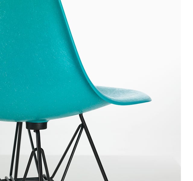 Turquoise Ltd Edition DSR Fiberglass Side Chair