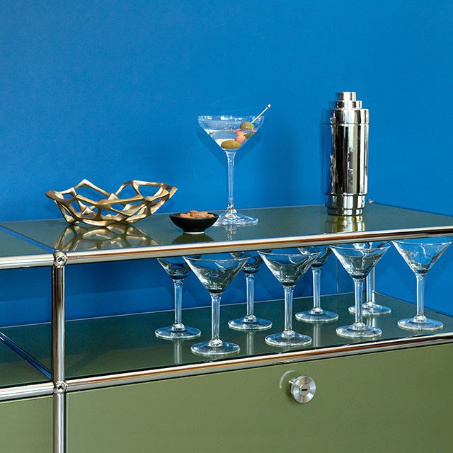 USM Limited Editions include a free gift of two Martini glasses