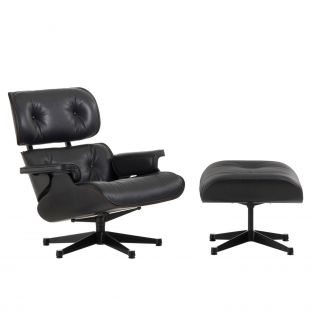 Black Eames Lounge Chair and Ottoman by Charles and Ray Eames from Vitra - Aram Store