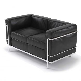 LC2 2 Seat Sofa by Le Corbusier, Jeanneret, Perriand for Cassina - ARAM Store