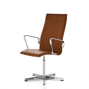 Oxford Medium Back Chair with Arms by Arne Jacobsen for Fritz Hansen - Aram Store