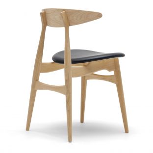 CH33 Chair with Leather Seat by Hans Wegner for Carl Hansen and Son - ARAM Store