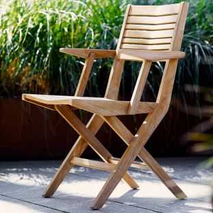 Flip Dining Folding Outdoor Chair by Strand and Hvass for Cane-Line - Aram Store 