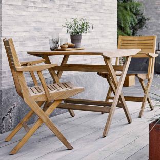 Flip Folding Outdoor Dining Table by Strand and Hvass for Cane-Line - Aram Store