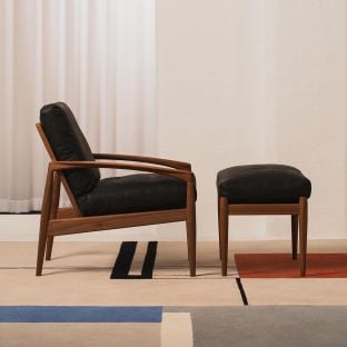 Paperknife Ottoman by Kai Kristiansen for Miyazaki Chair Factory - Aram Store