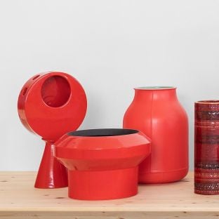 Aldo Londi Rosso Vaso for Bitossi Ceramiche - Aram