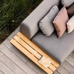 Space 2 Seat outdoor sofa with Side board by Foersom and Hiort-Lorenzen MDD for Cane-line - ARAM Store