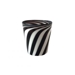 Striped Glass Tumbler by Laurence Brabant - Aram Store