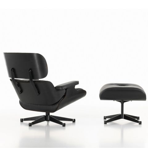 Black Eames Lounge Chair and Ottoman by Charles and Ray Eames from Vitra - Aram Store