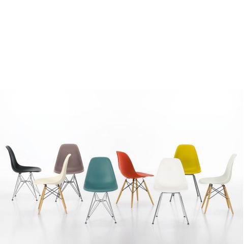 DSX Eames Plastic Side Chair by Charles & Ray Eames for Vitra - Aram Store