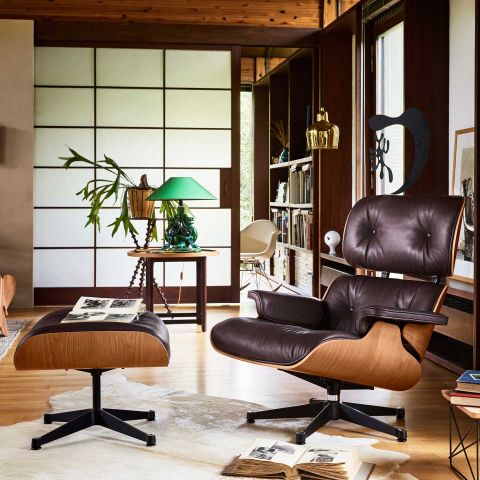 Eames Lounge Chair Cherry by Charles & Ray Eames for Vitra - Aram Store