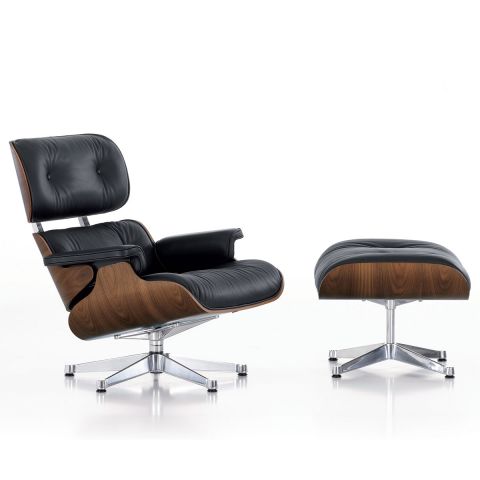Charles & Ray Eames Classic Black Walnut Lounge Chair for Vitra - Aram Store