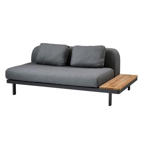 Space 2 Seat outdoor sofa with Side board by Foersom and Hiort-Lorenzen MDD for Cane-line - ARAM Store