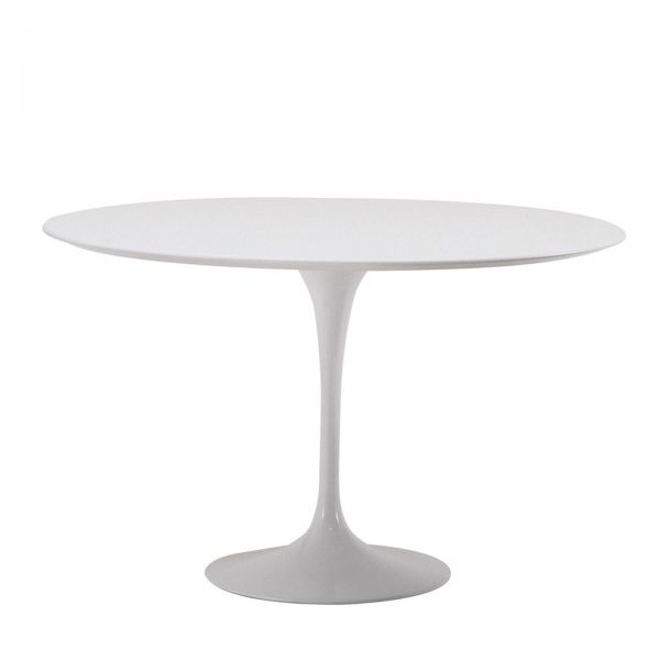 Saarinen 107cm Round Table By Knoll, White Round Tulip Dining Table